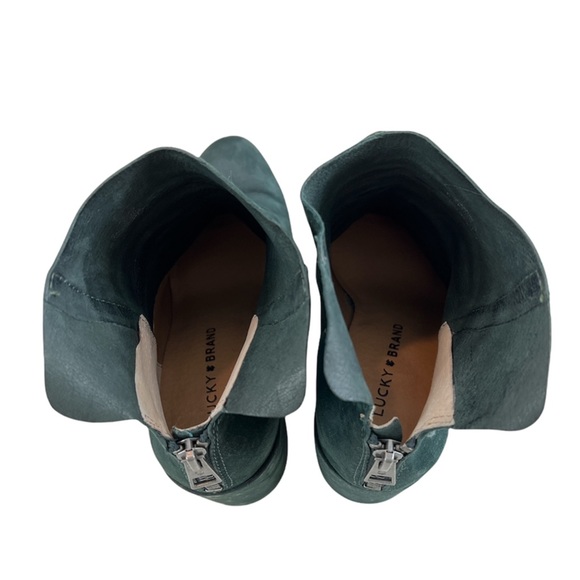 Lucky Brand Ravynn Suede Blocked Heel Ankle Booties Size 8.5M - Picture 7 of 16